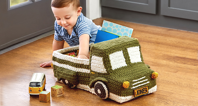 Crocheted Truck Basket